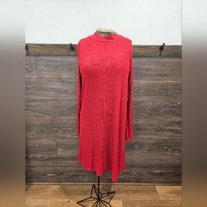ON ribbed sweater dress mock neck XL